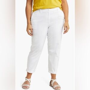 NWT EILEEN FISHER ORGANIC COTTON‎ Blend Tapered Ankle High Waist Pants Size 12